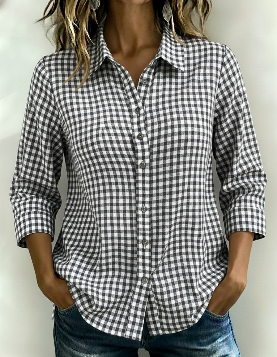 New Arrivals🔥 Women's Gingham Check Button-Down Shirt