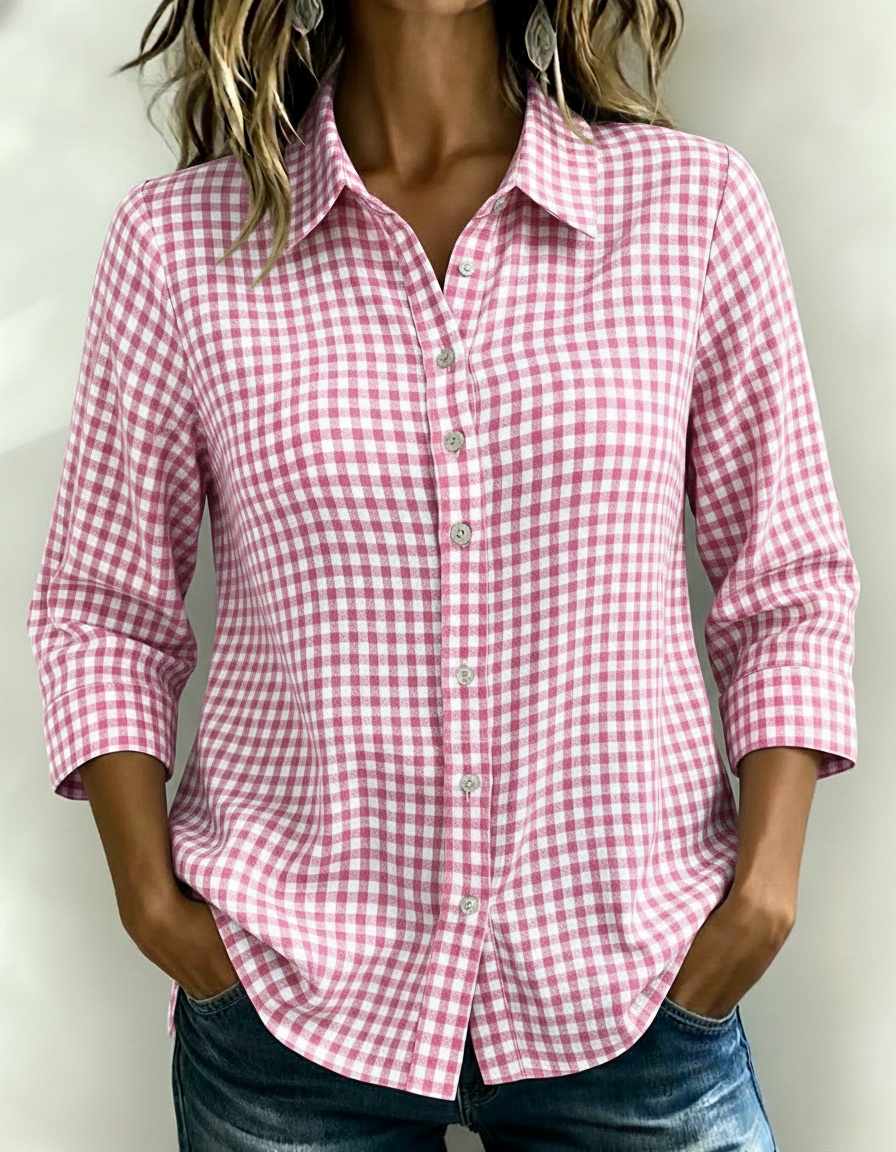 New Arrivals🔥 Women's Gingham Check Button-Down Shirt