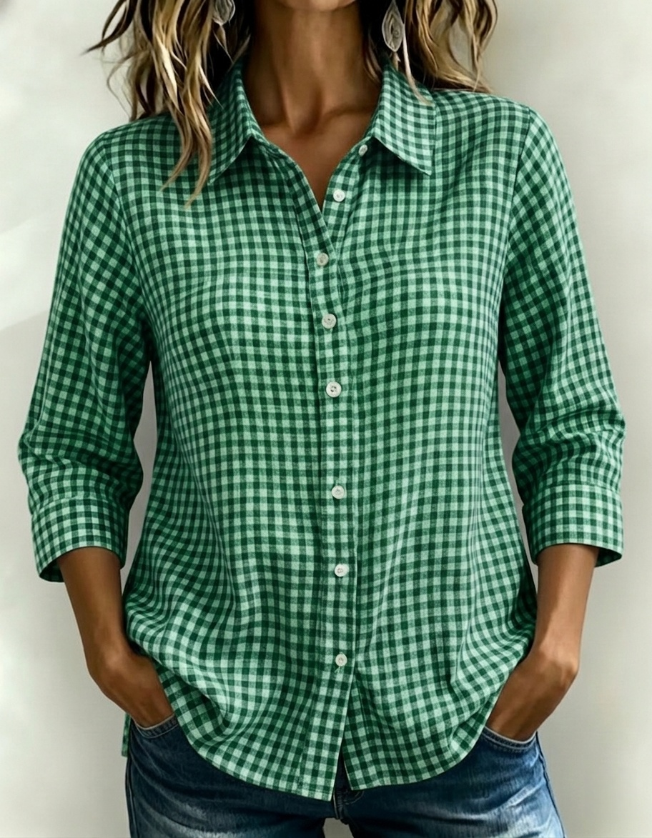 New Arrivals🔥 Women's Gingham Check Button-Down Shirt