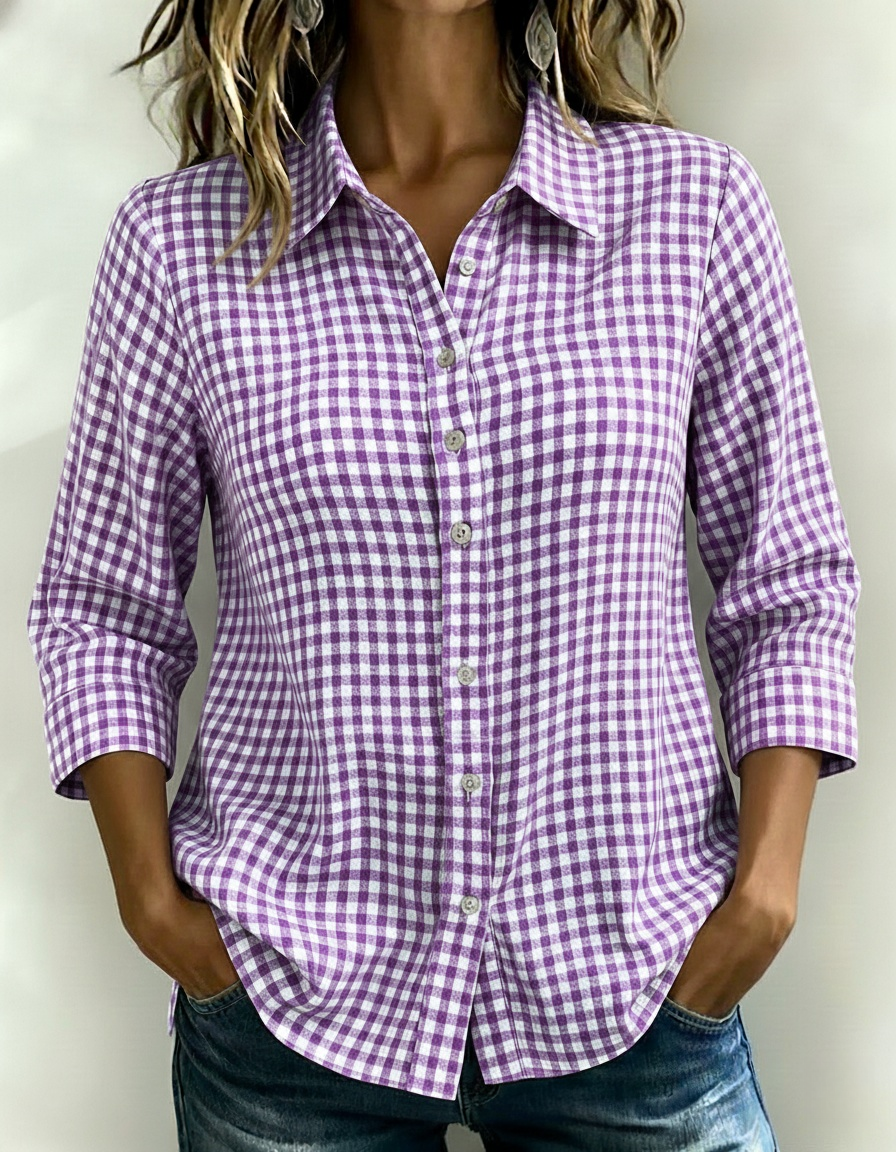New Arrivals🔥 Women's Gingham Check Button-Down Shirt