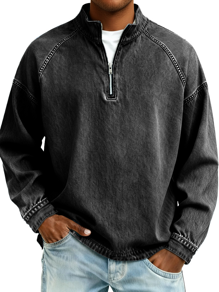  Men's Retro Long Sleeve Shirt - Classic Fall Casual Style