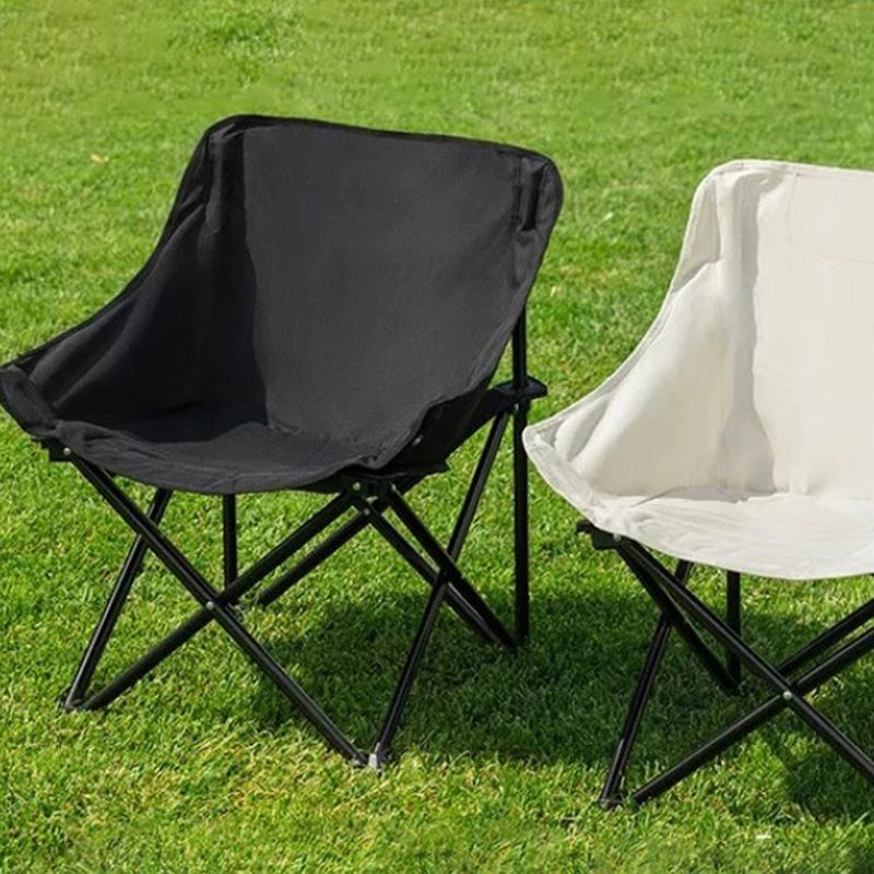 Black Steel Folding Patio Side Chair
