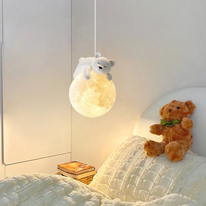 White LED Geometric Ceiling Light with Resin Shade and 3-Level Dimming