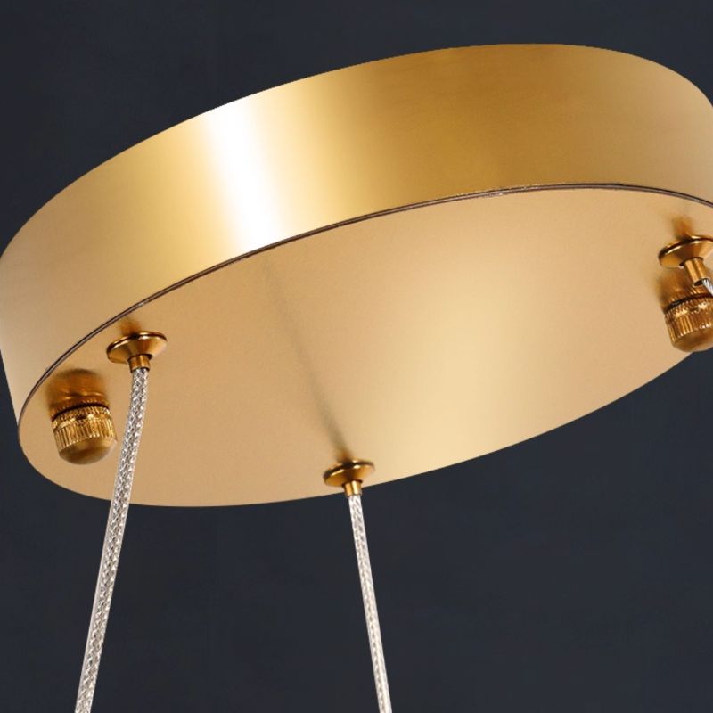 2-Light LED Chandelier with Plexiglass Shades, Adjustable Height and 3 Colour Temperatures