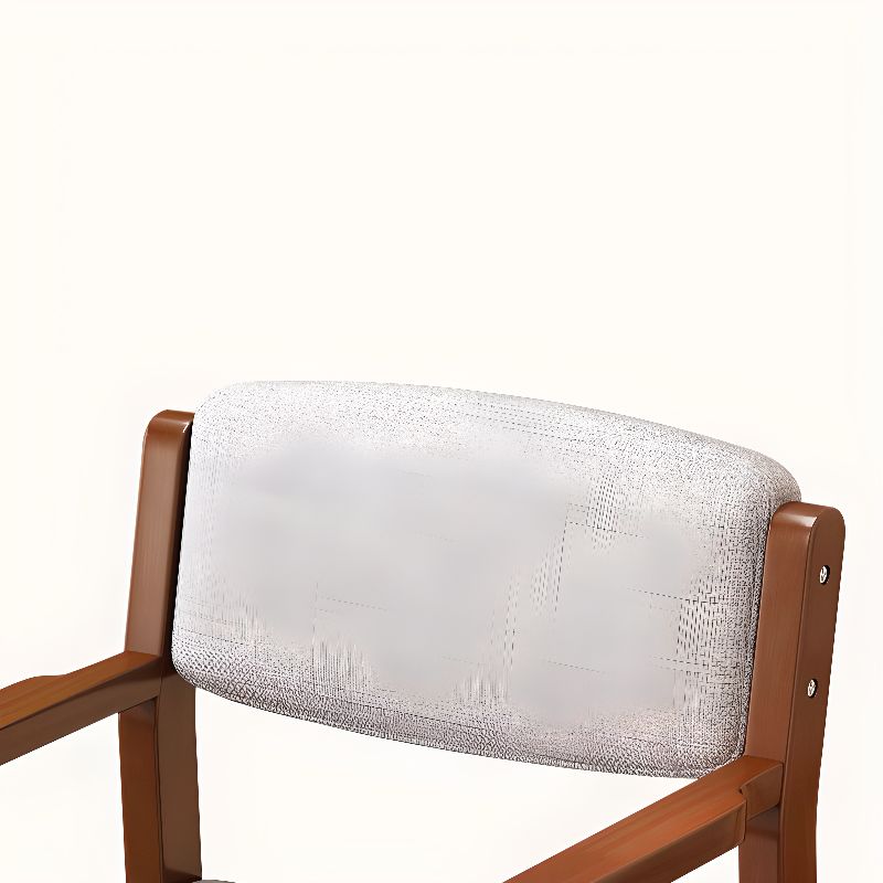 Natural Upholstered Children's Chair with Arms and Adjustable Height