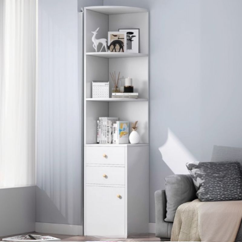 Modern Corner Cabinet with Storage Shelves