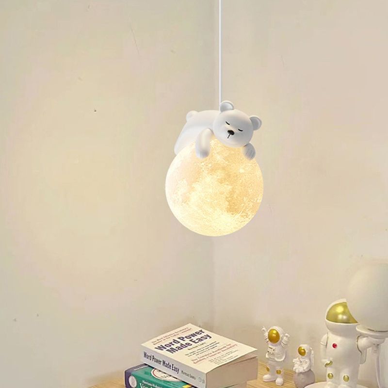 White LED Geometric Ceiling Light with Resin Shade and 3-Level Dimming