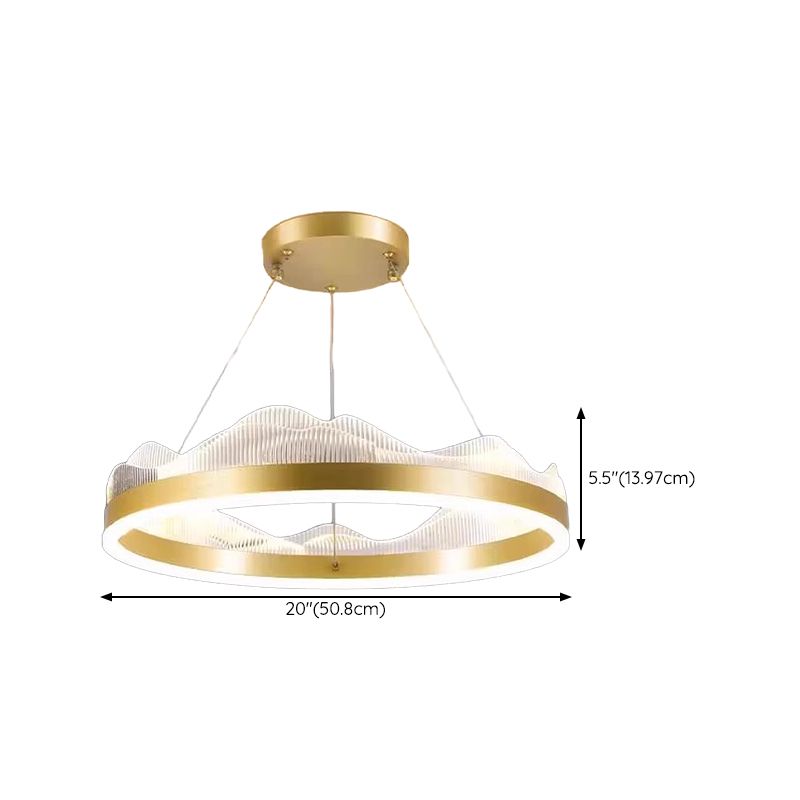 2-Light LED Chandelier with Plexiglass Shades, Adjustable Height and 3 Colour Temperatures
