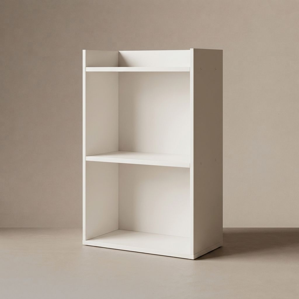 Warm White Wall-Mounted Bathroom Cabinet with Doors and Open Shelf