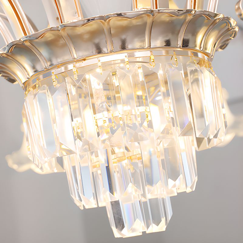 11-Light 4-Tier Chandelier with Adjustable Height