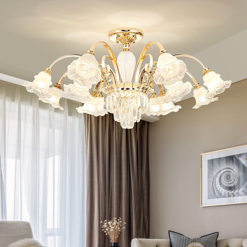 11-Light 4-Tier Chandelier with Adjustable Height