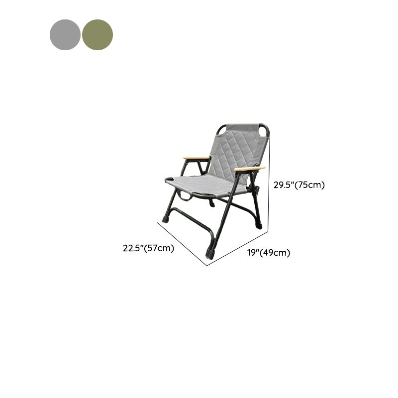 Grey Steel Patio Armchair with Compact Foldable Design
