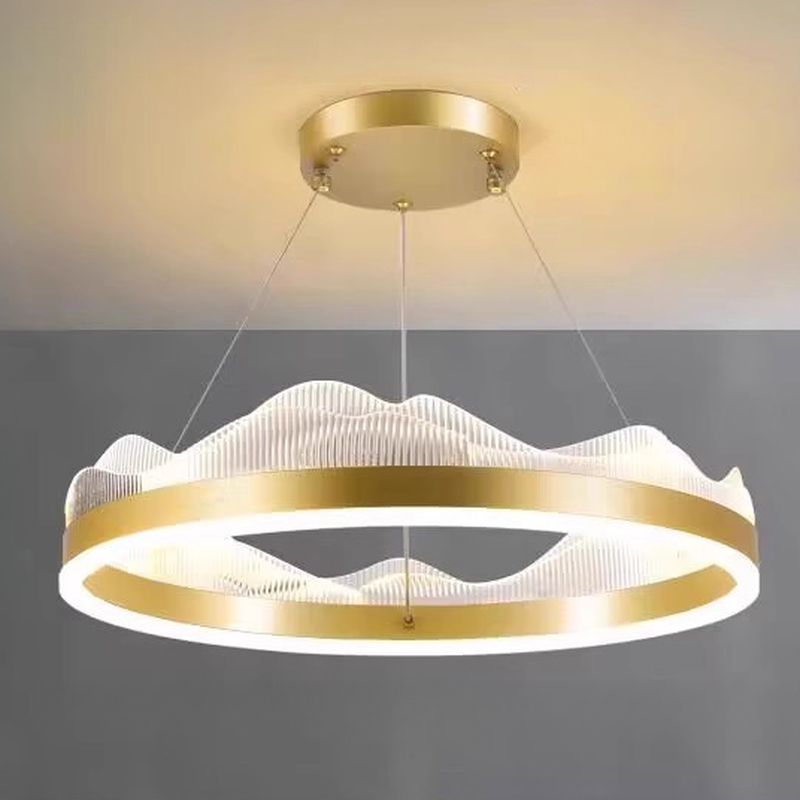 2-Light LED Chandelier with Plexiglass Shades, Adjustable Height and 3 Colour Temperatures