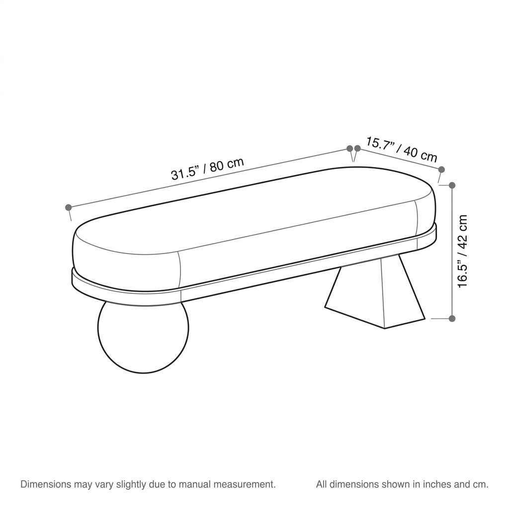 31-Inch Sherpa Bedroom Bench with Solid Wood Frame and Sculptural Base