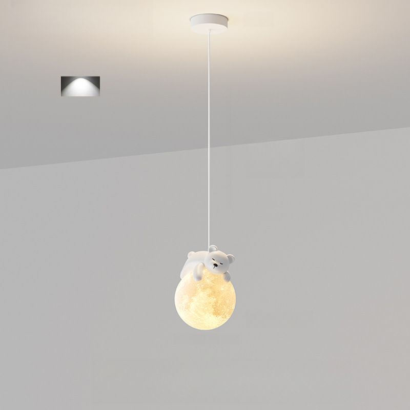 White LED Geometric Ceiling Light with Resin Shade and 3-Level Dimming