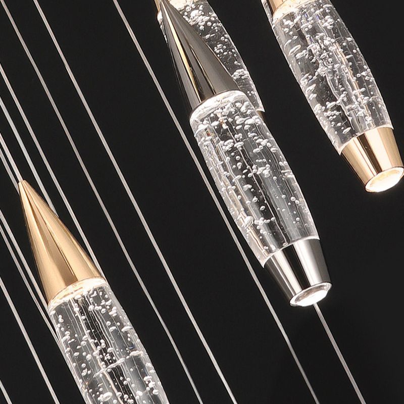 Black 25W LED Crystal Ceiling Light with Dimmable Geometric Design