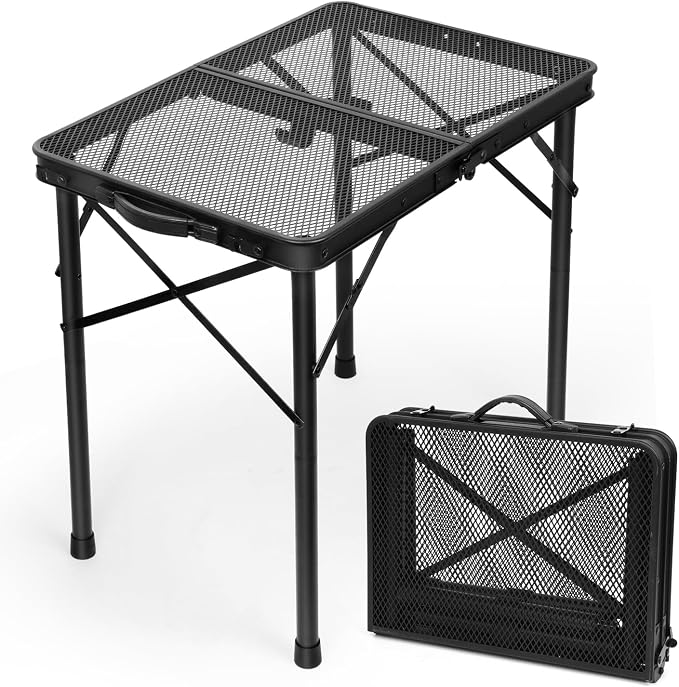 2ft Camping Table Small Folding Adjustable Height 23.6''x15.7''