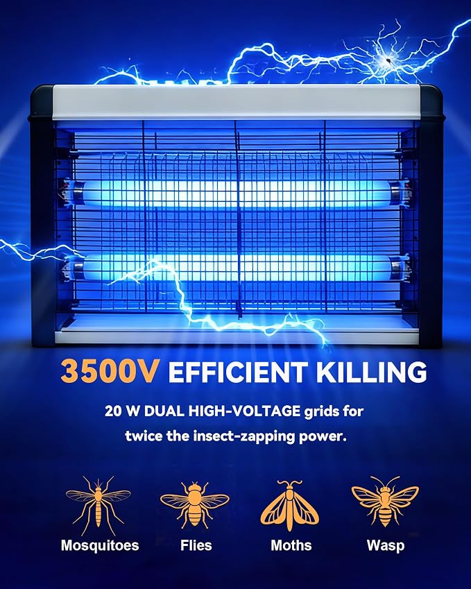 Fly Zapper Electric Indoor: 3500V High-Voltage Insect Killer