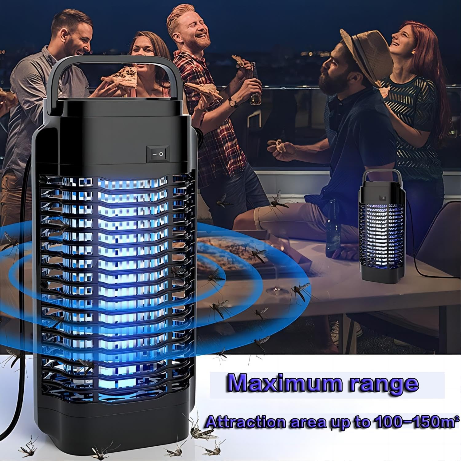 4200V Bug Zapper & Mosquito Killer Lamp, 18W Waterproof Electric Fly Zapper for Indoor Outdoor, Flying Insect Control Device for Garden Patio Home