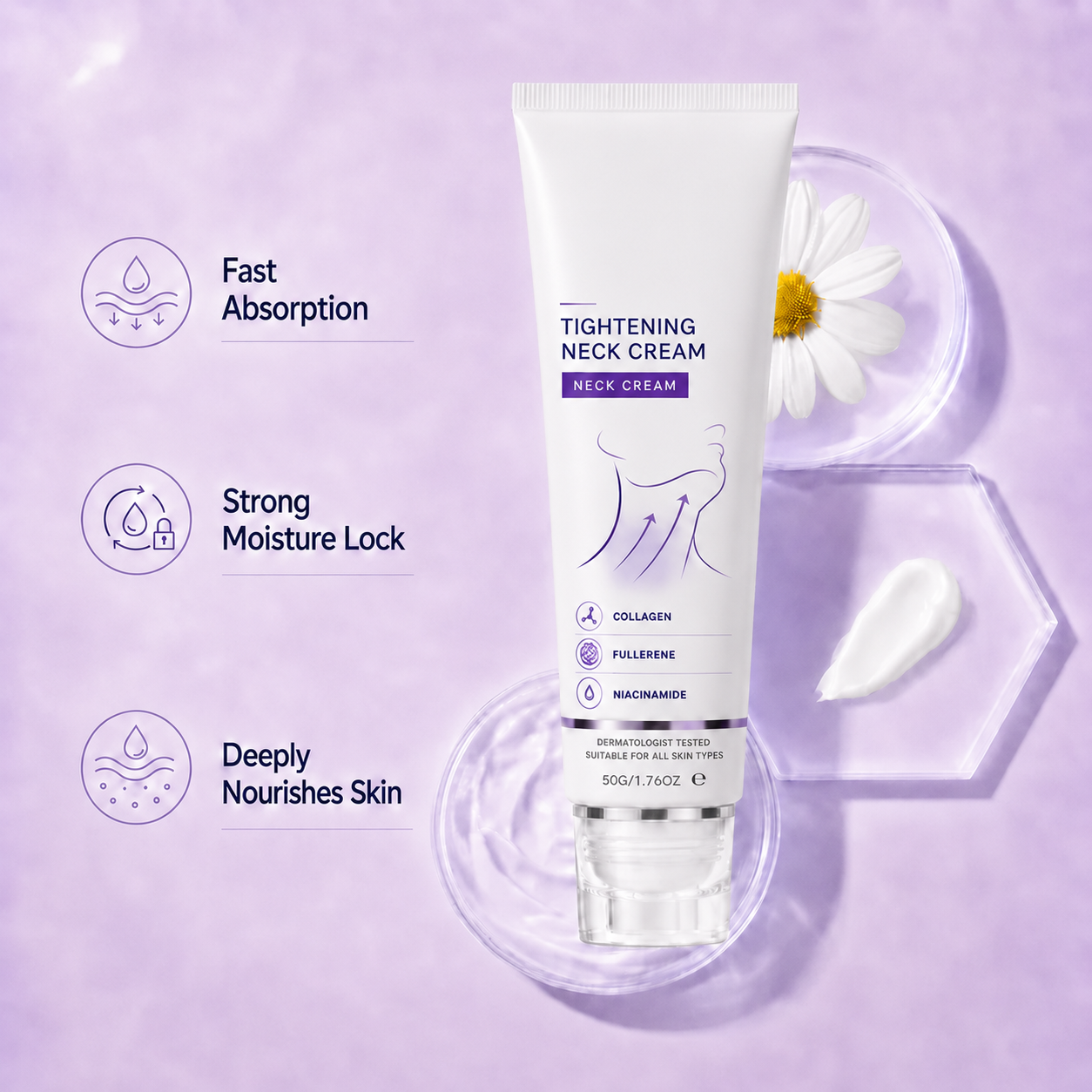 ✨Instant Neck Lift Cream — ✨ Infused with Retinol & Hyaluronic Acid | Firms the Neck, Reduces Wrinkles & Double Chin