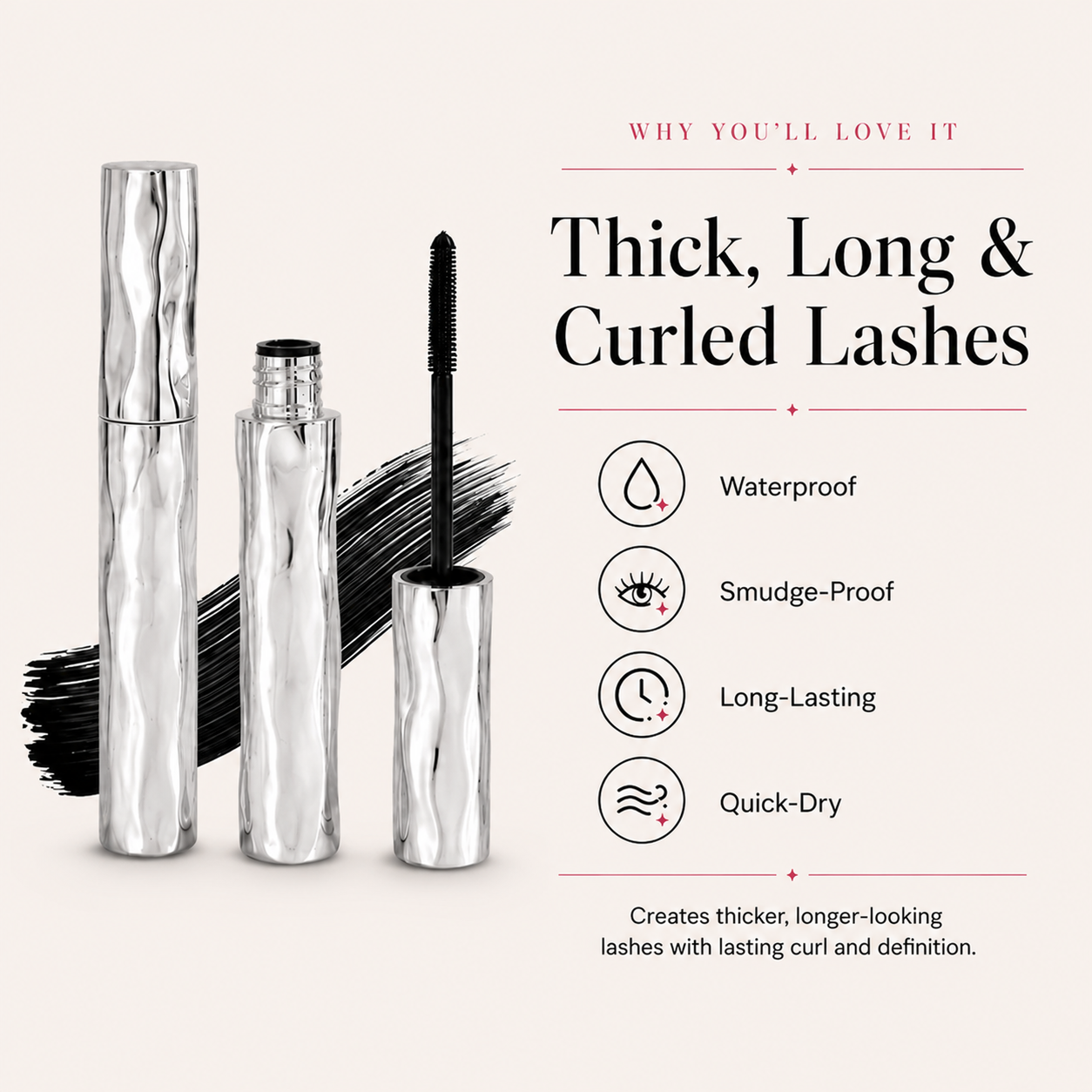 💜Waterproof Curling Lengthening Mascara