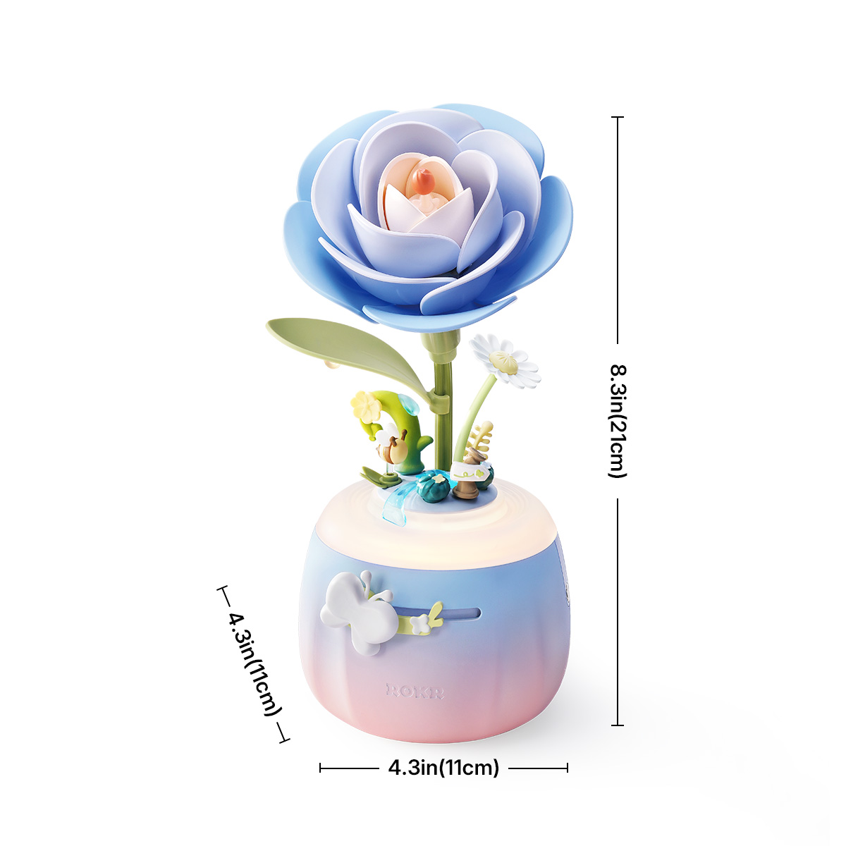 Größenangaben der Starry Camellia Lampe AF01S