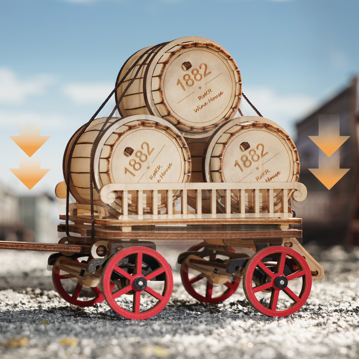 Stoommachine LKA01 aanhangwagen met vaten