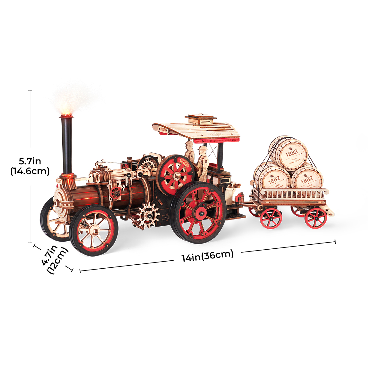 Stoommachine LKA01 afmetingen