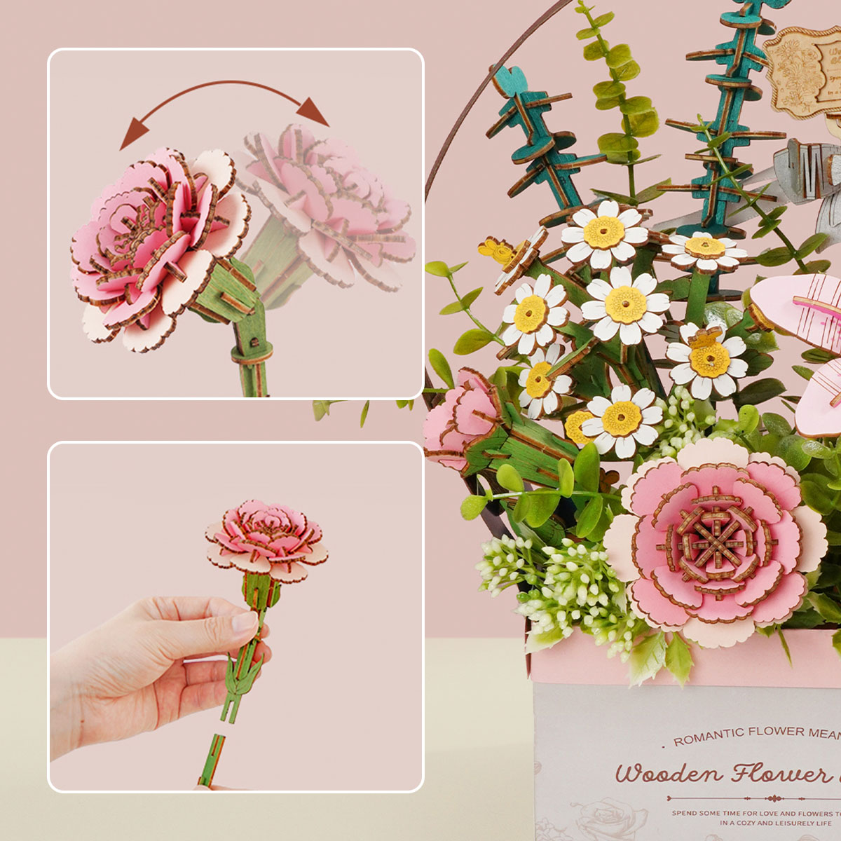 Primer plano de las rosas y otros elementos florales ajustables — TW03H