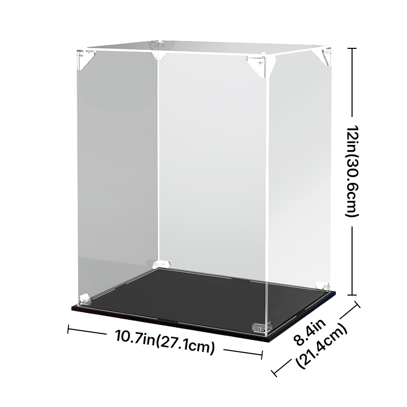 Esquema de dimensiones interiores de la vitrina: 27,1 × 21,4 × 30,6 cm — RFM04