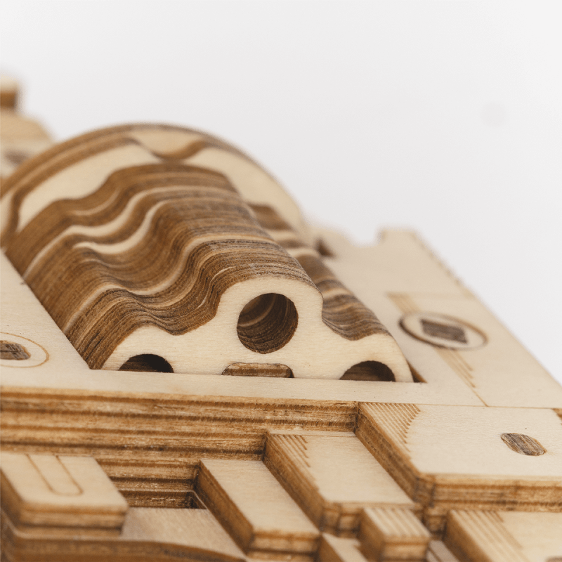 Primer plano de las capas de madera del cañón — LQ401