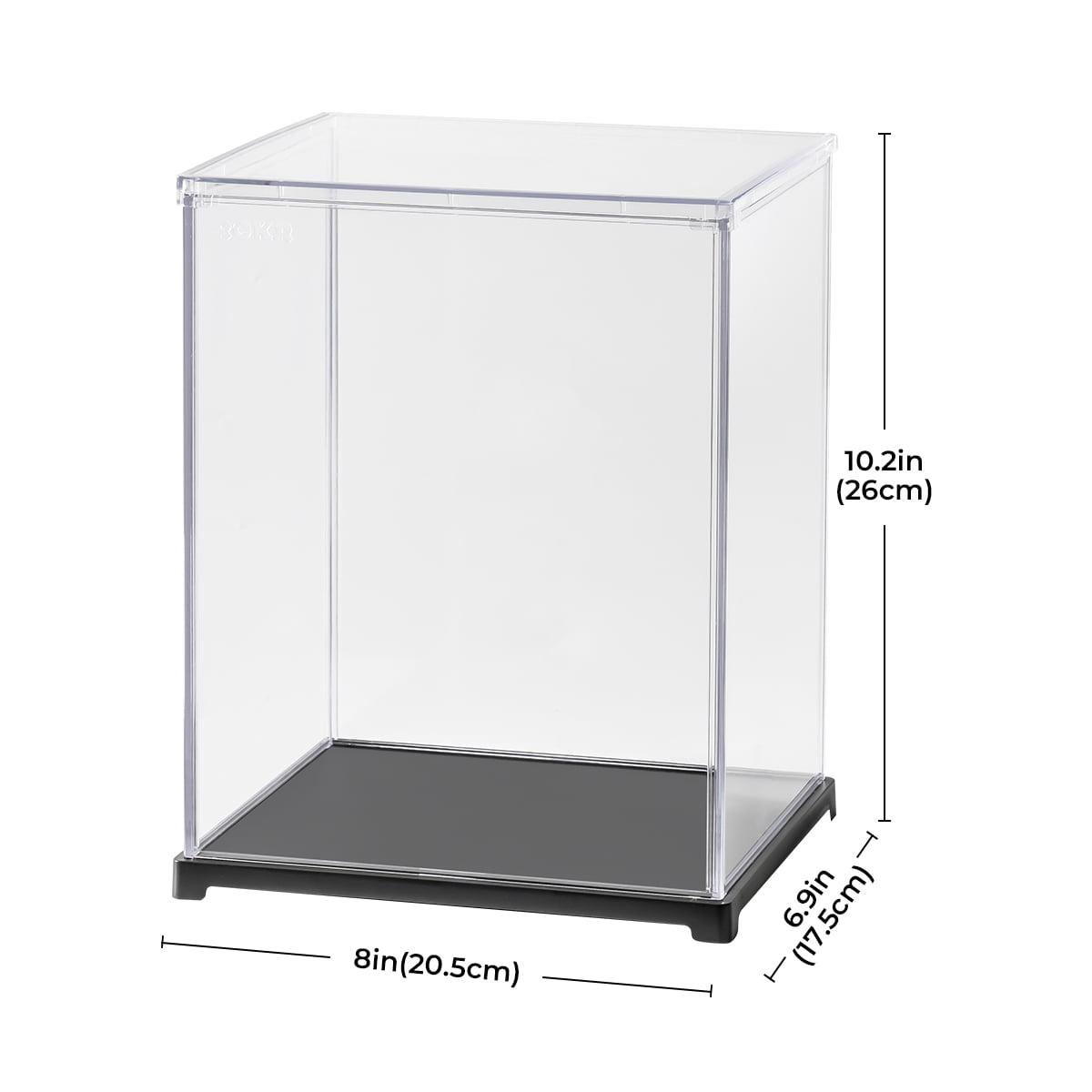 Esquema de dimensiones de la caja de exposición — RFM03