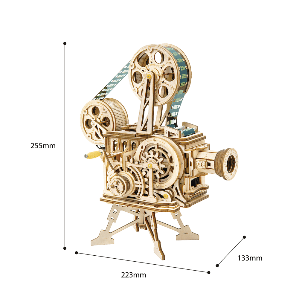 Esquema de dimensiones del proyector: 23 × 13,3 × 25,5 cm — LK601