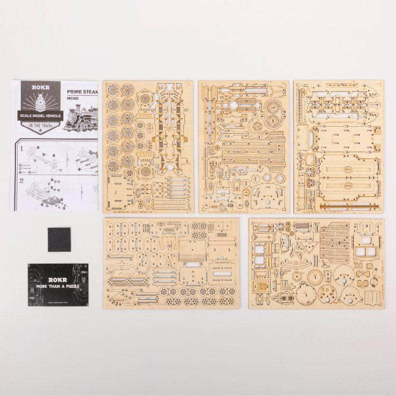 Primer plano del montaje de las piezas de madera — MC501