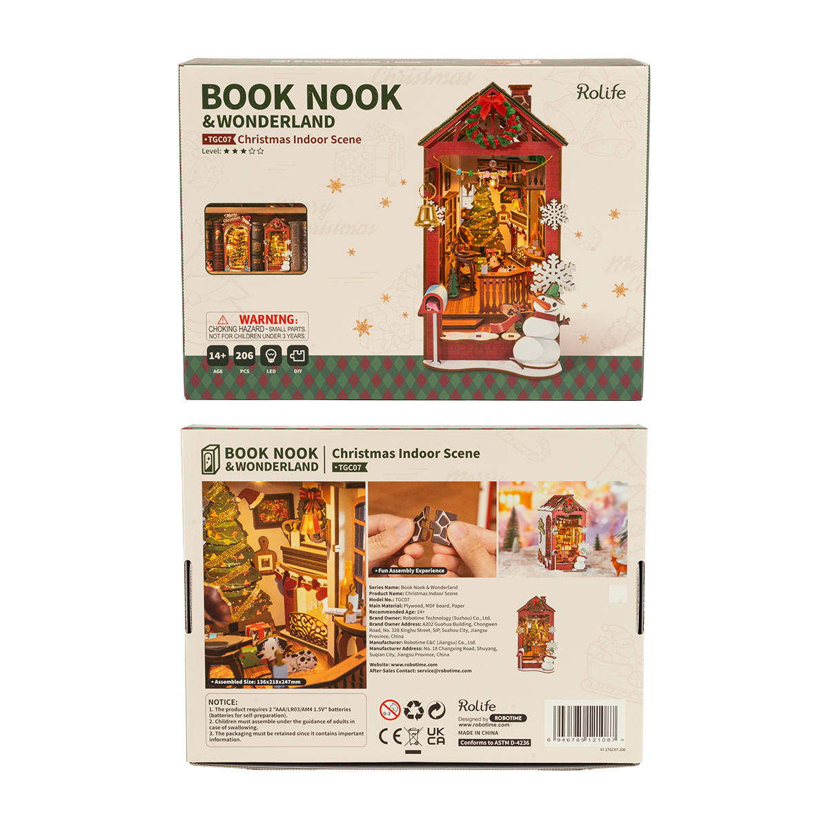 Rolife DIY Book Nook - Scène d'intérieur de No?l TGC07 galerie image 8