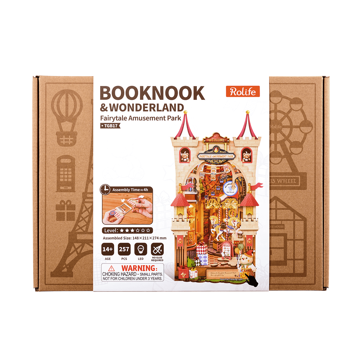 Ensemble de produits Rolife Fairytale Amusement Park TGB17 avec Book Nook complété