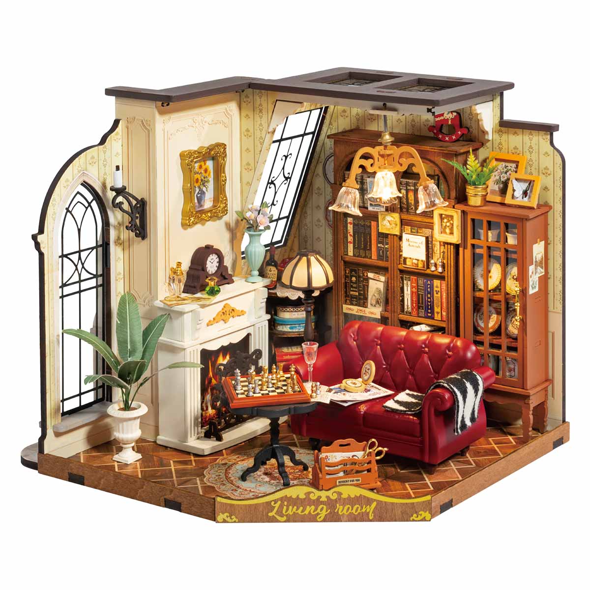 Rolife Catherine's Living Room DG175 maison miniature fond blanc vue produit