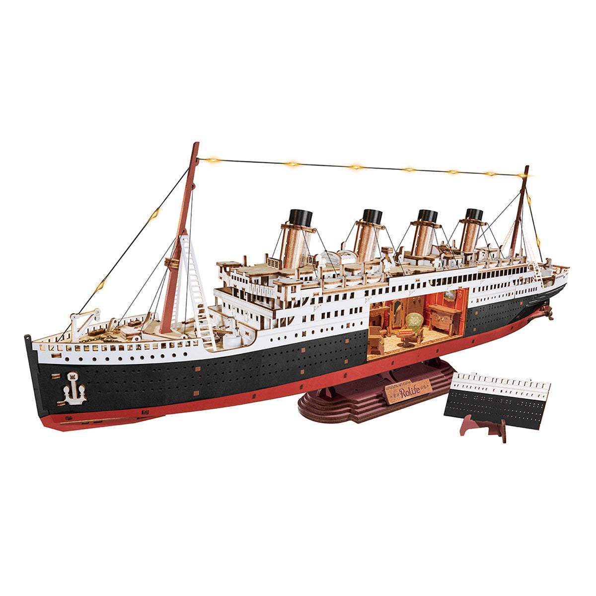 Rolife 1912 Eternal Atlantic Voyager TGL02 navire en bois fond blanc vue produit