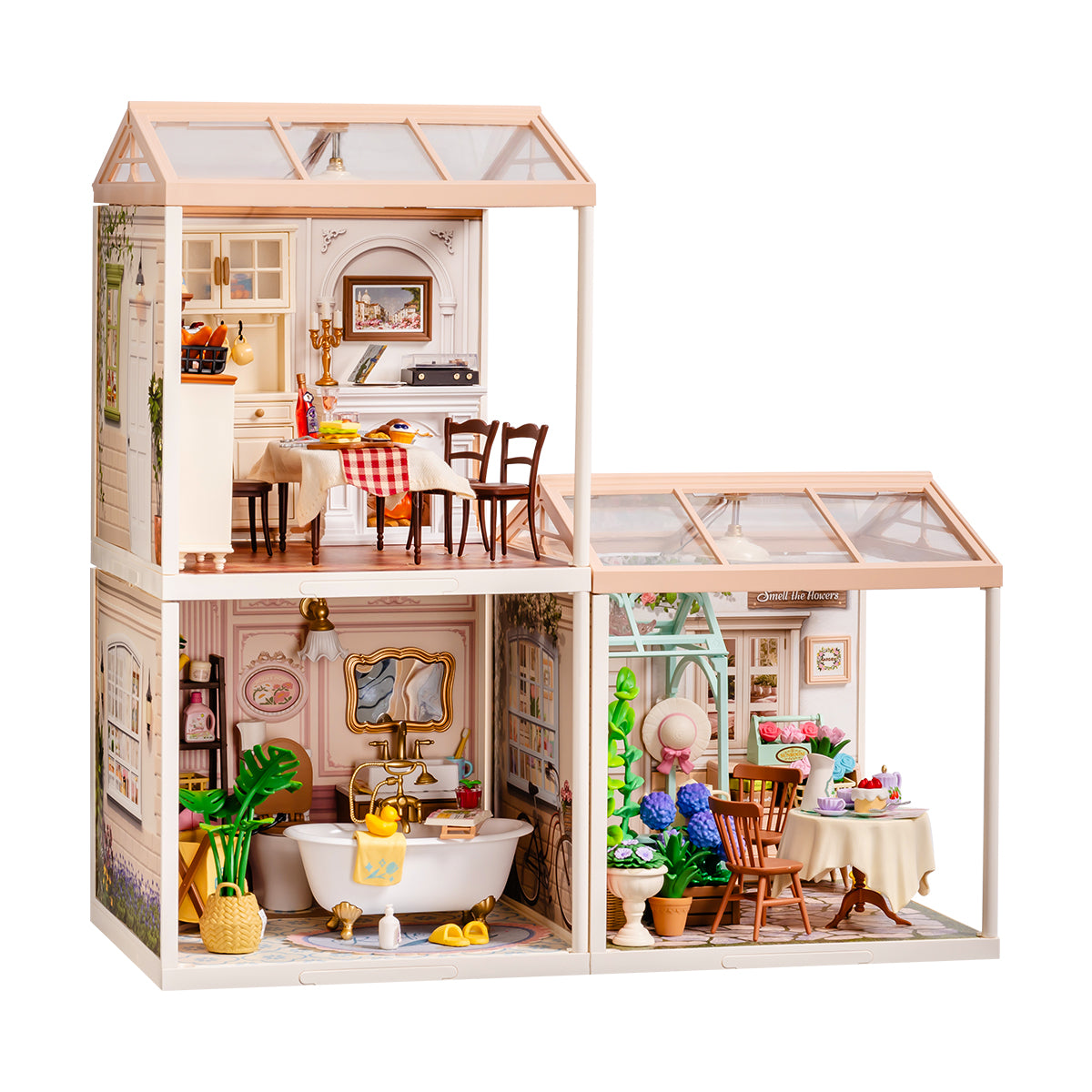 Rolife Super Creator Maison miniature 3 en 1 en forme de L, galerie image 4