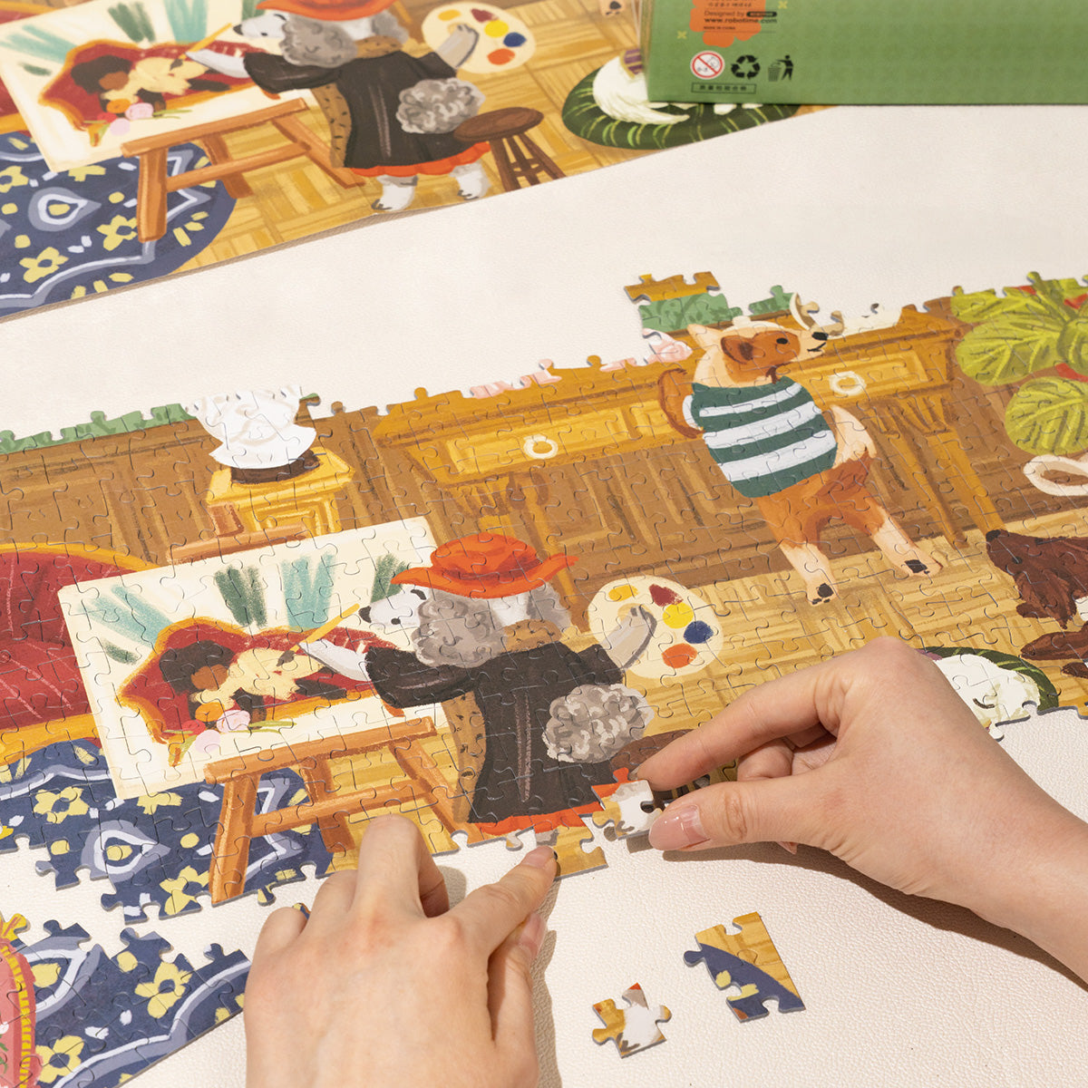 Puzzle Rolife 1000 pièces - Doggie Art Gallery PT008 vue détaillée