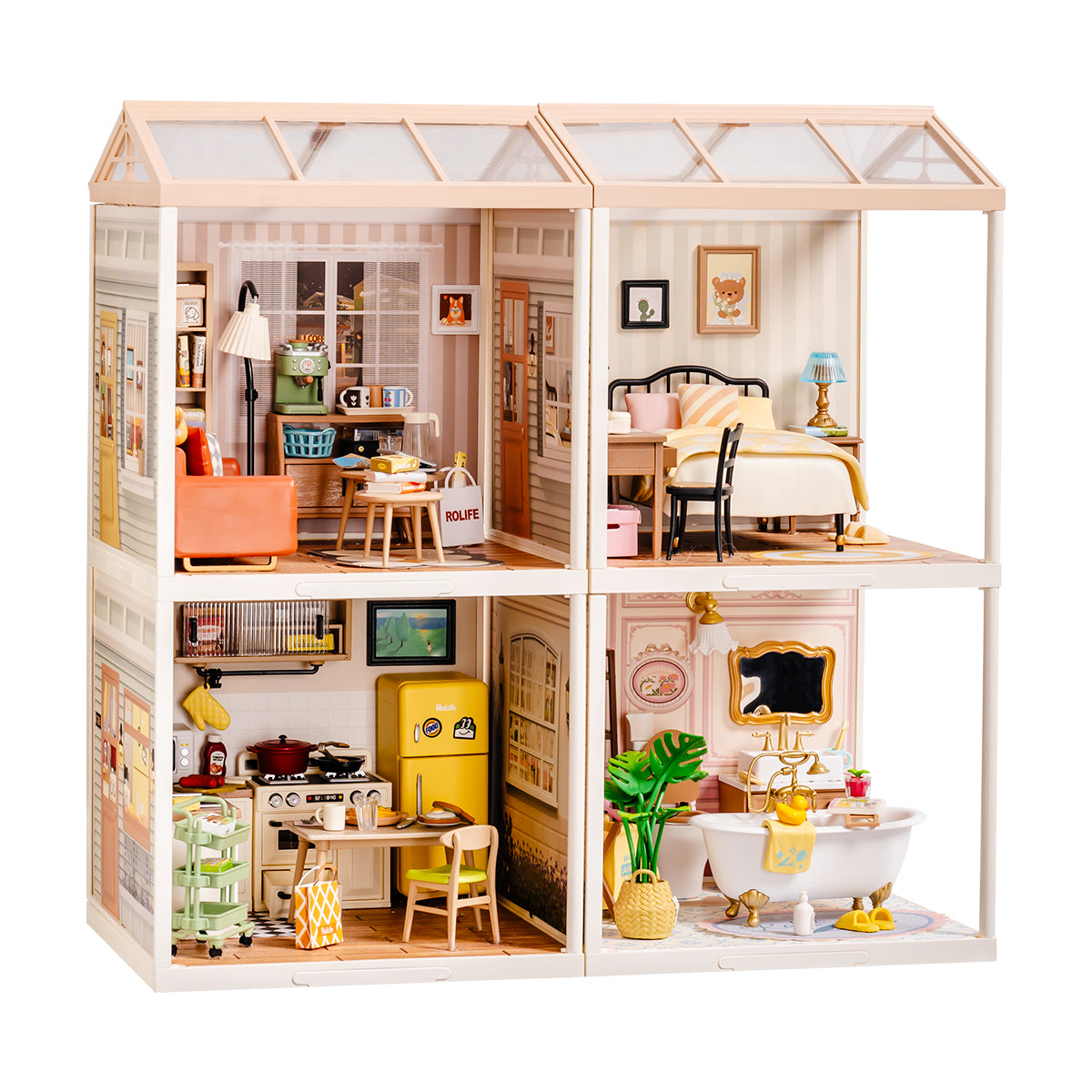Rolife Super Creator Maison miniature 4 en 1 à quatre grilles, image de la galerie 6