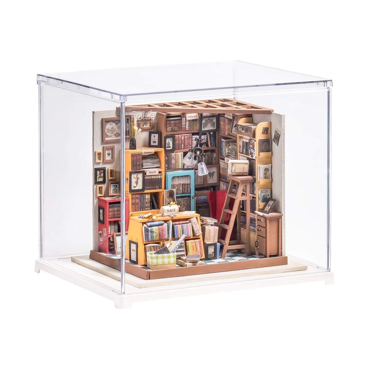 Bibliothèque d'étude de Rolife Sam DG102 avec bo?te d'affichage DF03L, image de la galerie 2