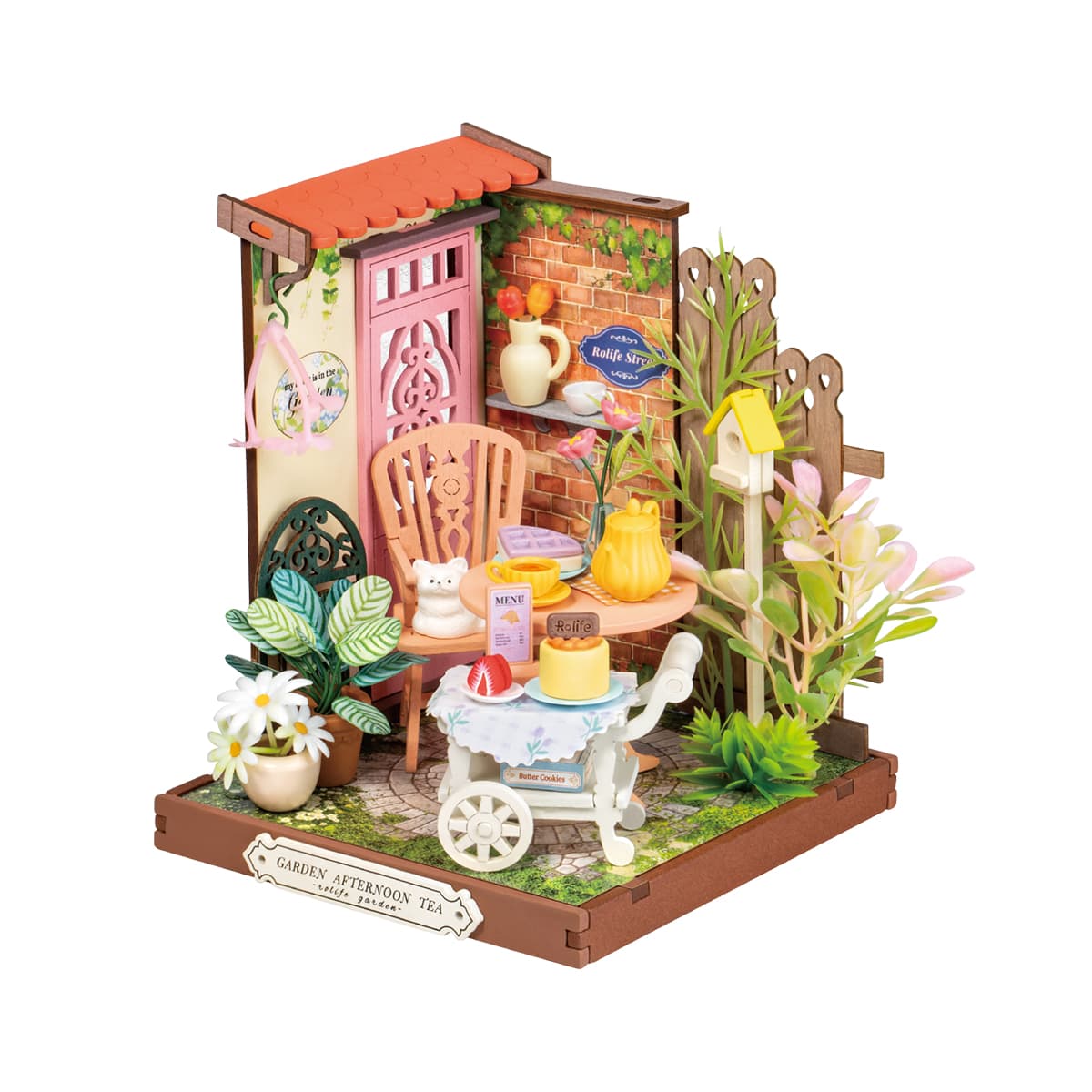 Rolife DIY Miniature House - Fancy Tea Yard DS038 fond blanc vue du produit