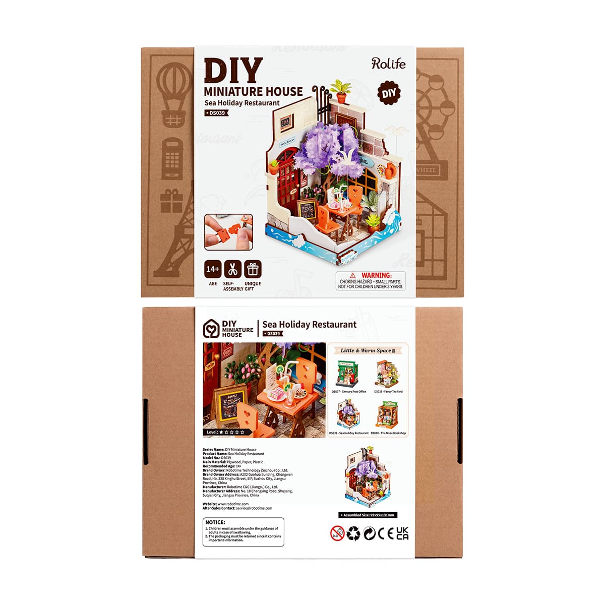 Rolife DIY Miniature House - Sea Holiday Restaurant DS039 paquet de produits