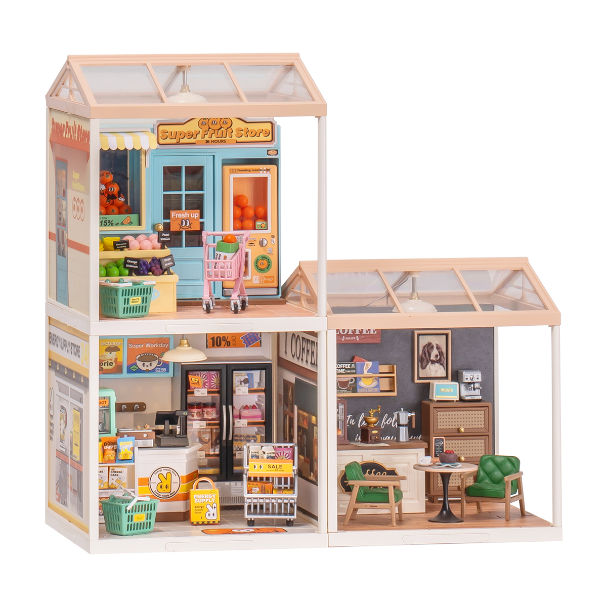 Rolife Super Creator - Scène d'aménagement de magasin modulaire de la série Super Store