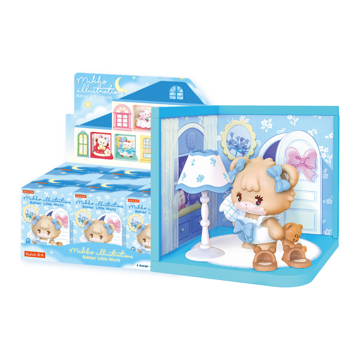 Bo?te aveugle Rolife Mikko Babies Little World avec figurine et emballage en vedette