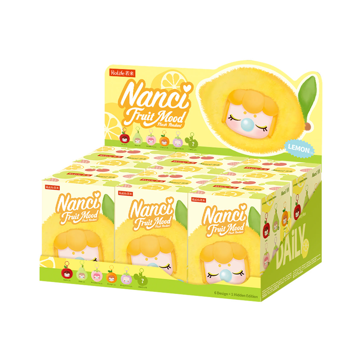 Vitrine aveugle Nanci Fruit Mood sur fond blanc