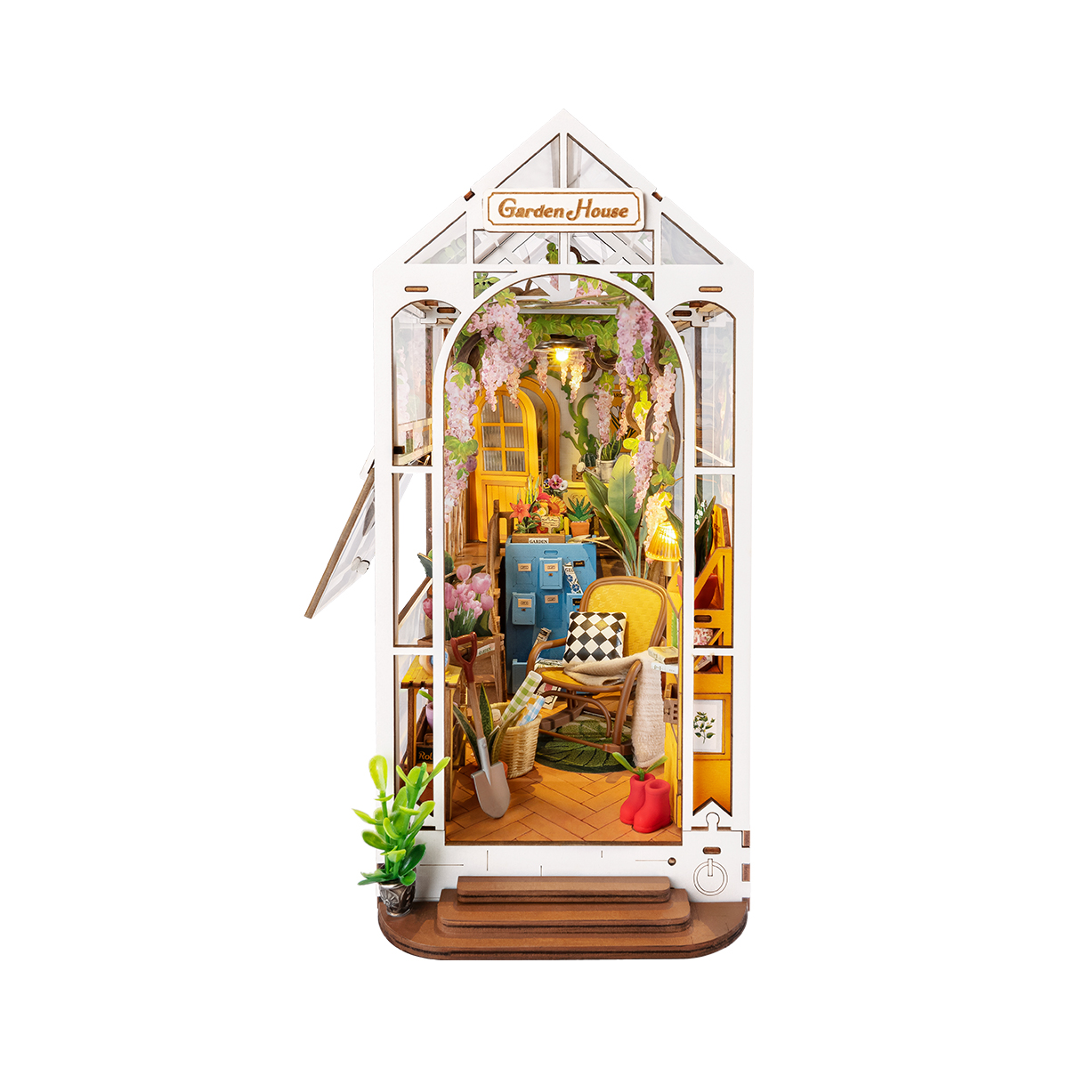 Rolife DIY Book Nook - Holiday Garden House TGB06 fond blanc vue du produit