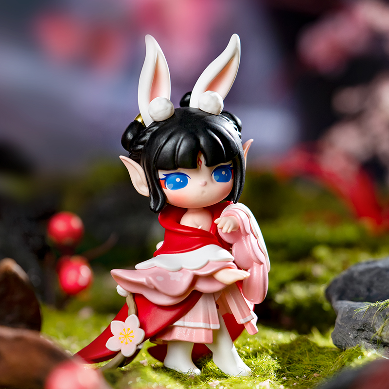 Rolife Surprise Figure Dolls - Scène en gros plan du personnage à oreilles de lapin des Paradise Guardians