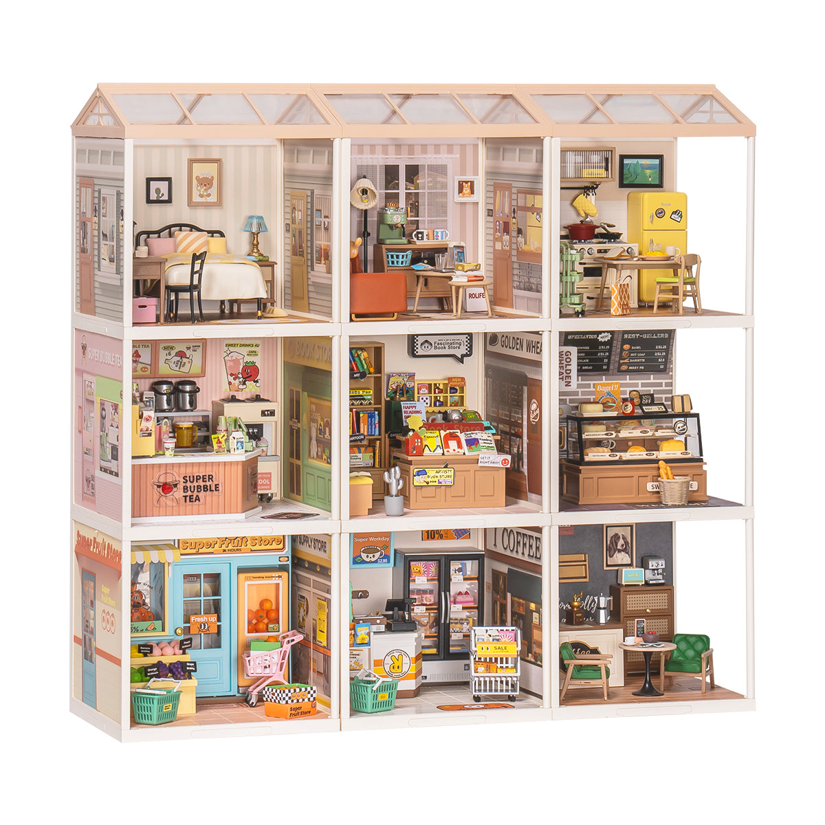 Rolife Super Creator Miniature House 9 en 1 Nine Grid vue alternative du produit